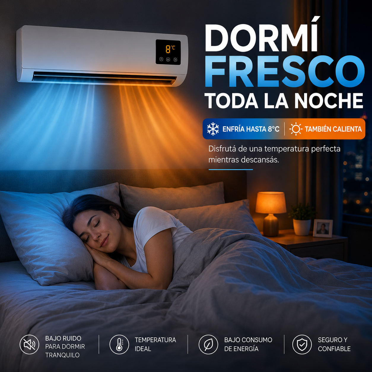 ❄️🔥 Aire Acondicionado Portátil 2 en 1 | Enfría hasta 8°C + Calienta | 1 Año de Garantía 🇺🇸